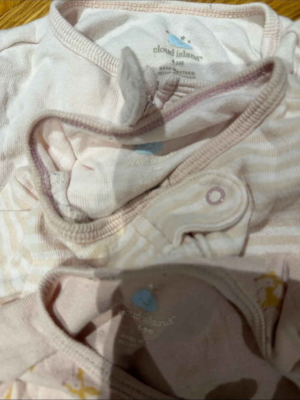 Cloud island 6-9 months onesies footed pajamas